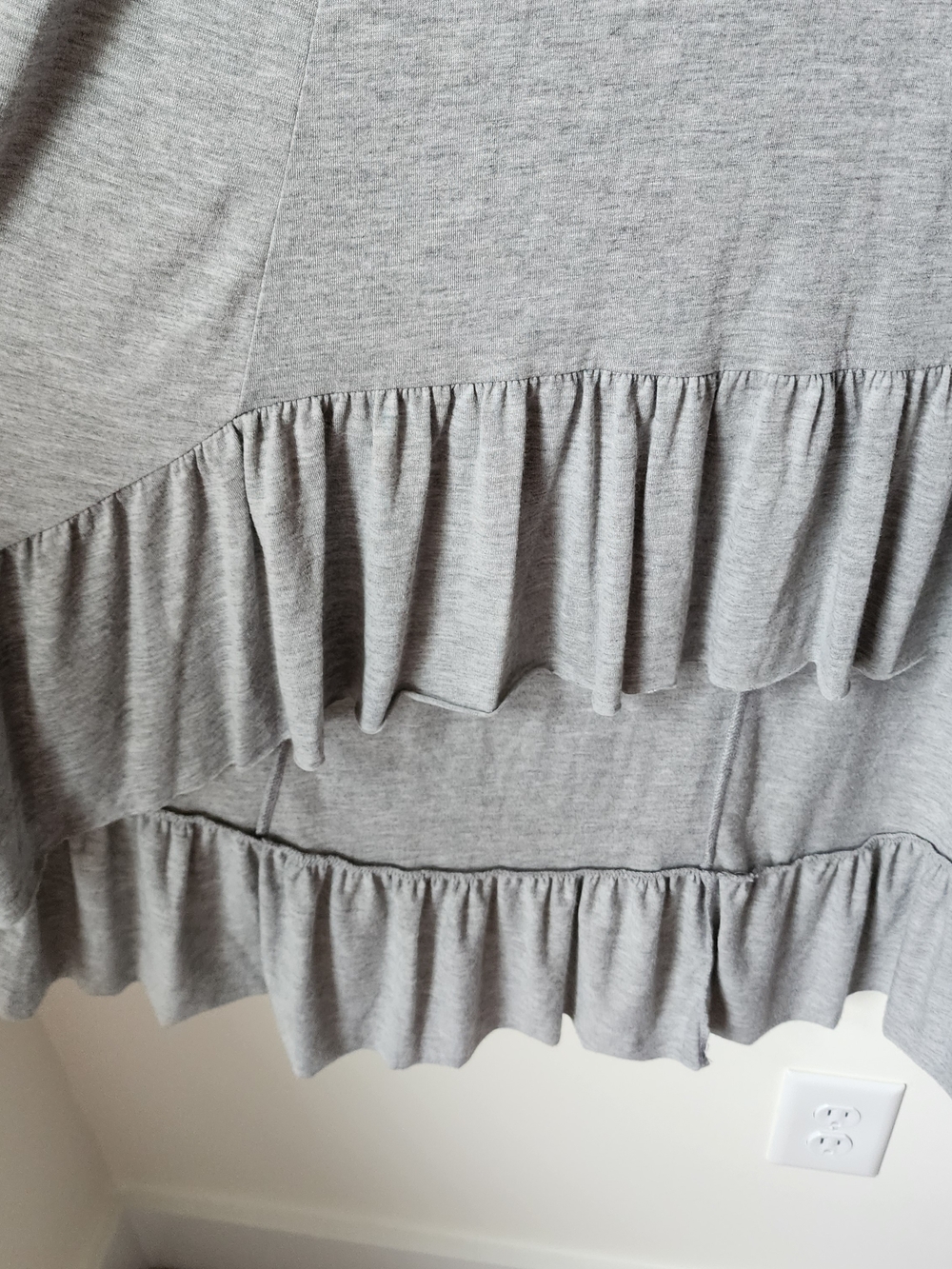Light Gray Ruffle High-Low Skirt - Picture 6 of 15